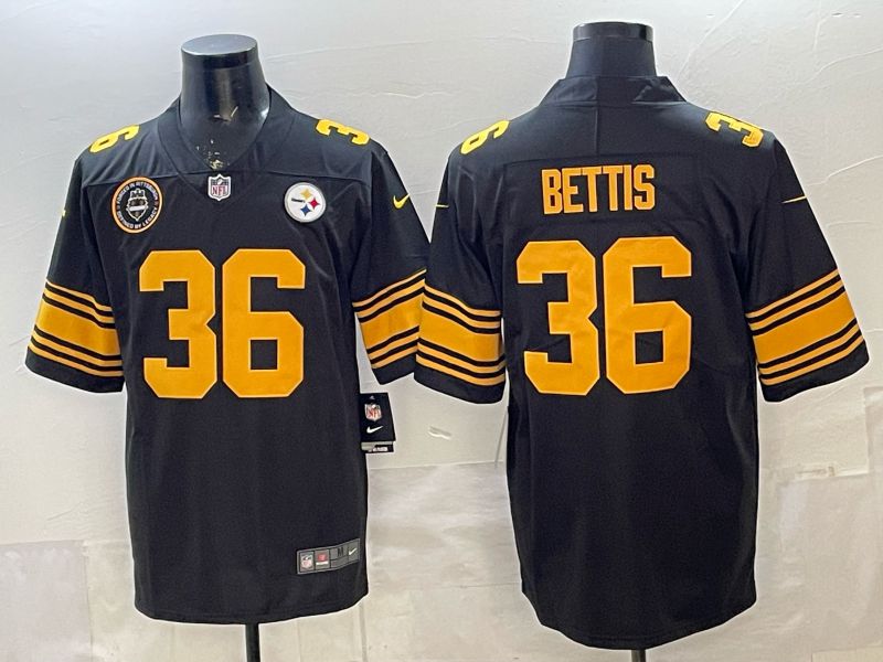 2026 Men Pittsburgh Steelers #36 Bettis Black Nike Limited NFL Jersey style 004